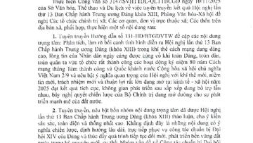 CV 104a. Tuyên truyền Kq Hội nghị lần thứ 13 BCH trung ương Đảng khóa XIII_0001