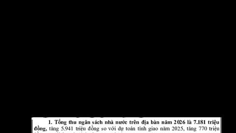 NGHỊ QUYẾT Về dự toán thu ngân sách nhà nước trên địa bàn, dự toán thu, chi ngân sách xã và phương án phân bổ dự toán ngân sách xã năm 2026