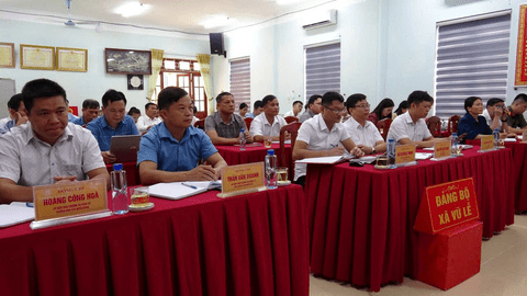 Vũ Lễ tiếp sóng Hội nghị quán triệt các văn bản chỉ đạo của Trung ương và gặp mặt cán bộ quy hoạch các chức danh diện Ban Thường vụ Tỉnh ủy quản lý Sáng ngày 9/9/2026,